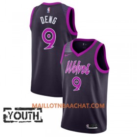 Maillot NBA Minnesota Timberwolves Luol Deng 9 2018-19 Nike City Edition Violet Swingman - Enfant